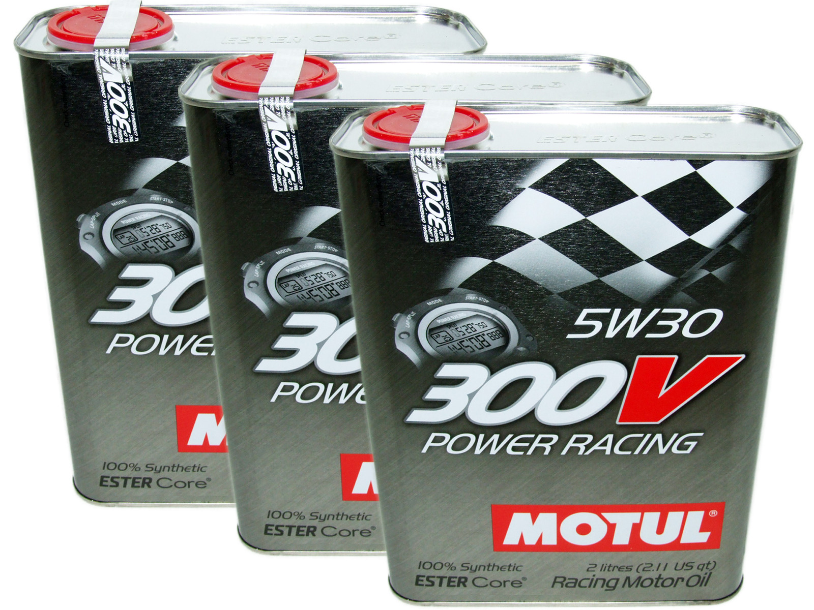 (6L=6.34 QT) MOTUL 300V 5W30 POWER RACING 100% SYNTHETIC ENGINE OIL