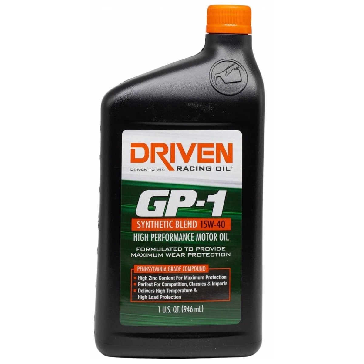 Driven 19406 GP-1 Synthetic Blend High Performance Motor Oil 15W-40 – 1 Quart