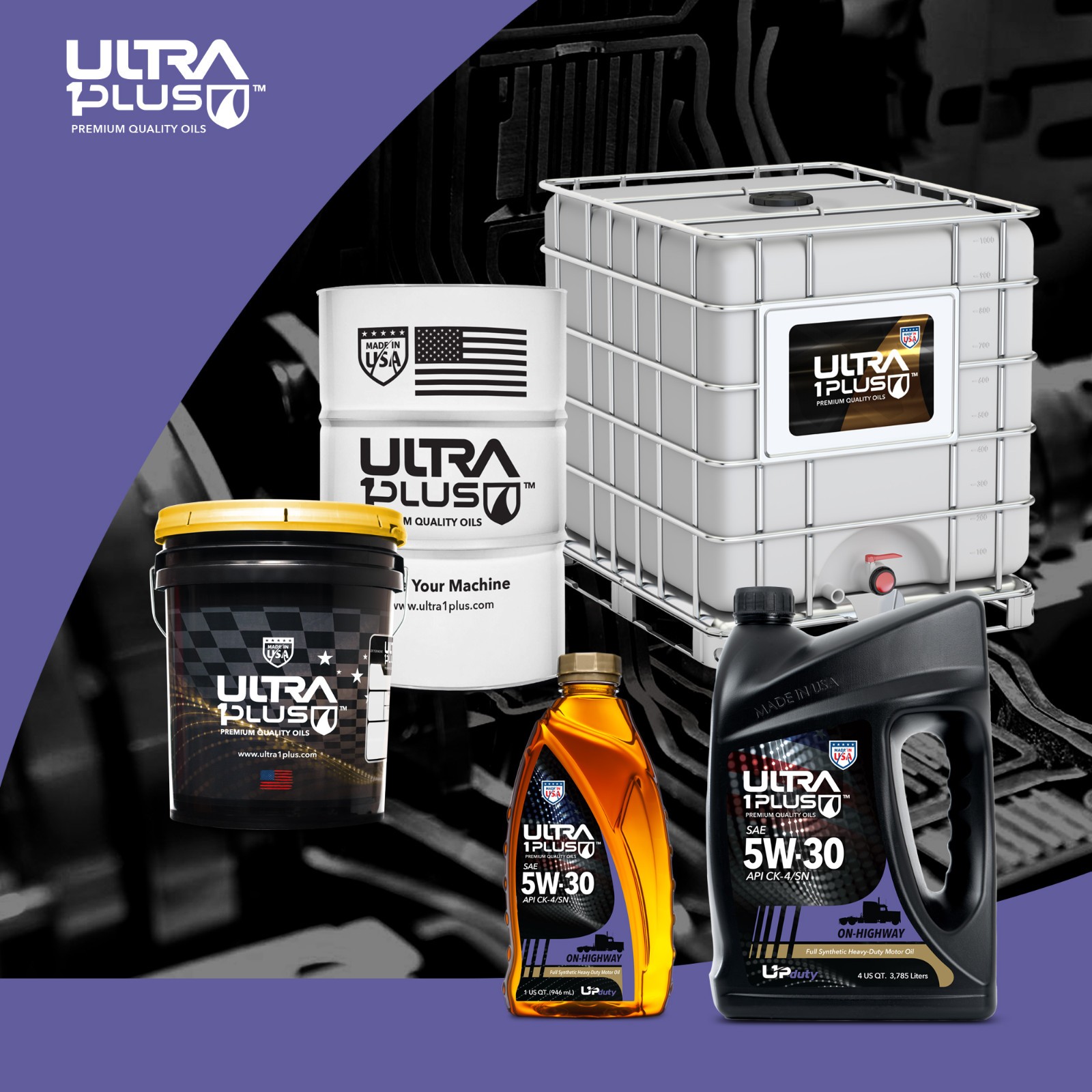 U1P-Duty SAE 5W-30 Full Synthetic Heavy-Duty Motor Oil, API CK-4/SN (QT)