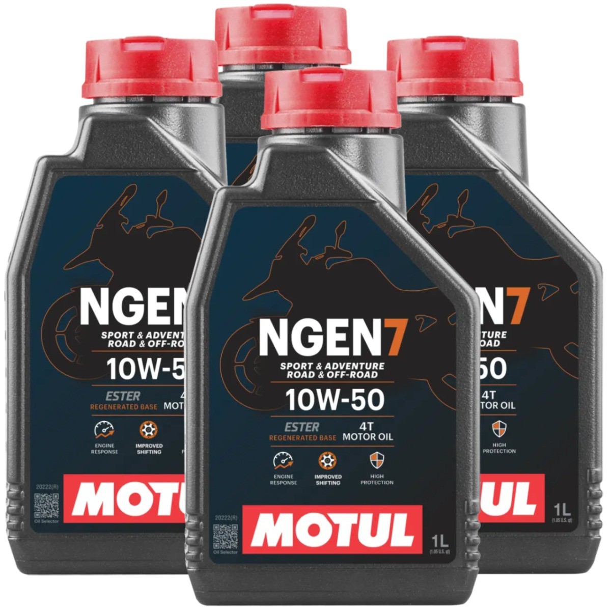 Maintenance Kit 4L Motul NGEN7 10W50 for Triumph Speed Triple EFI 885 1997-1999