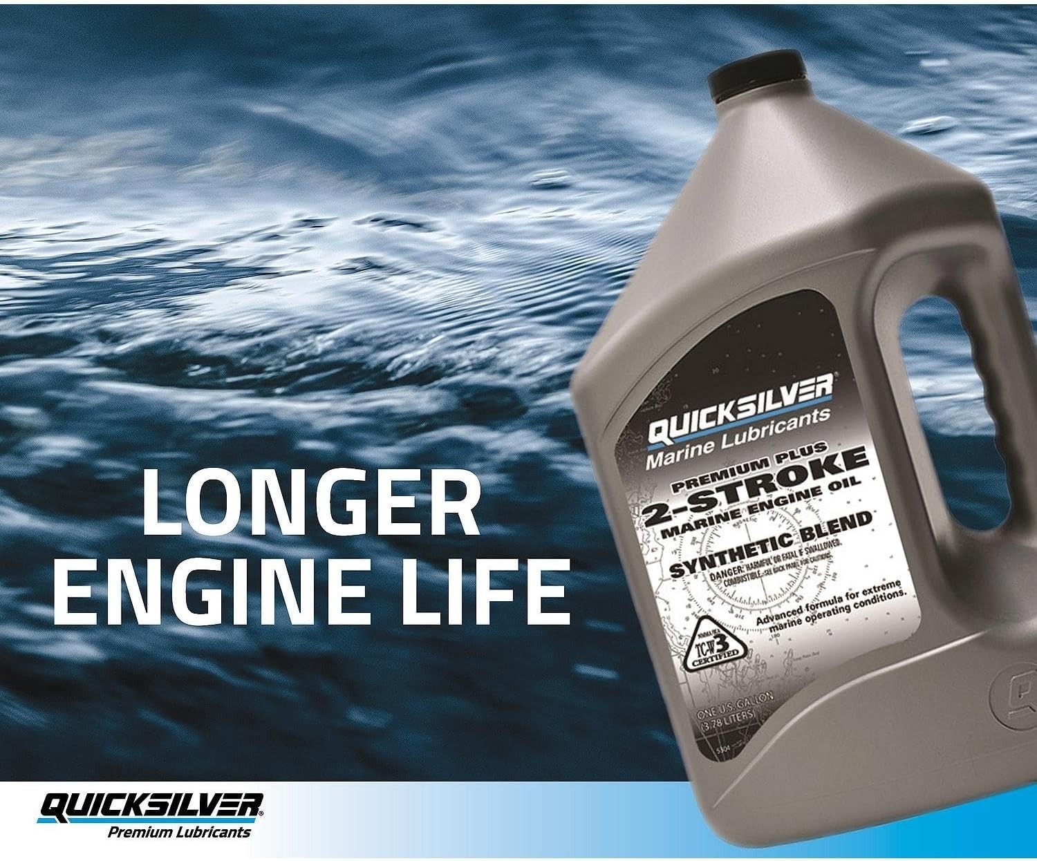 16oz Synthetic Blend 2-Stroke Oil for High-Performance Outboard Engines