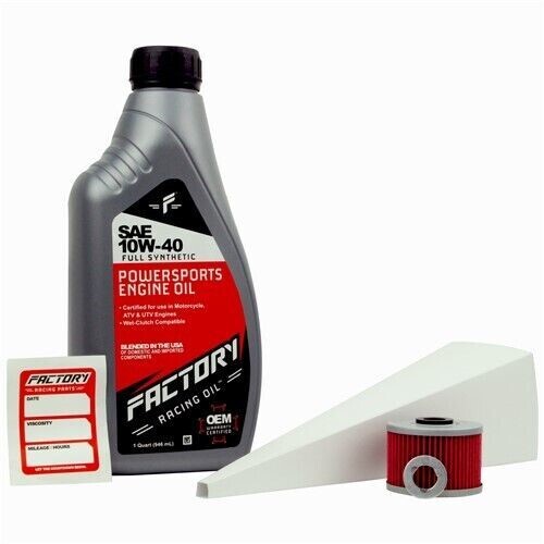 Factory Racing Parts SAE 10W-40 1qt Oil Change Kit Fits Kawasaki Z125 PRO BR125