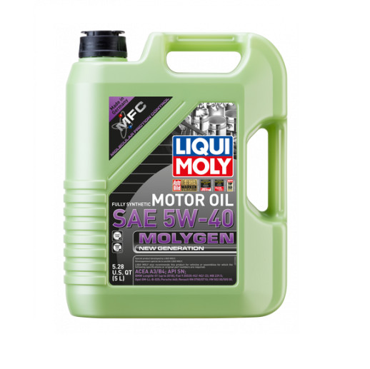 Liqui Moly Molygen New Generation SAE 5W-40 Synthetic Motor Oil Set of 4 5L