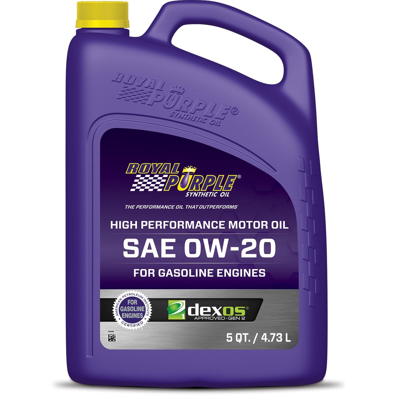 Royal Purple ROY51020, One 0W20 Multi-Grade Sae Oil 5 Quart Bottle Performance