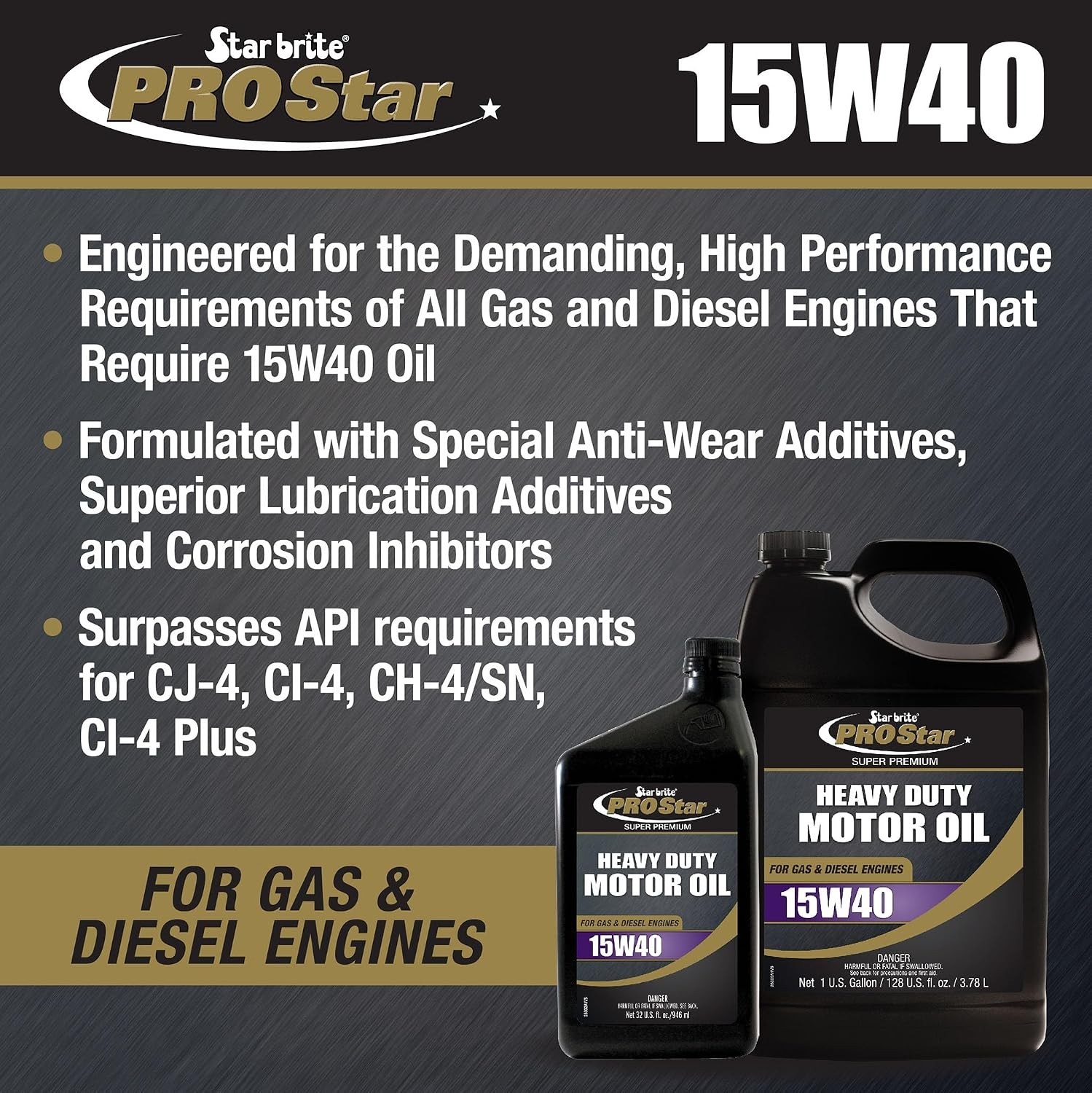 Pro Star Heavy-Duty Engine Oil – SAE 15W-40 – 32 Fl Oz for Ultimate Engine Life