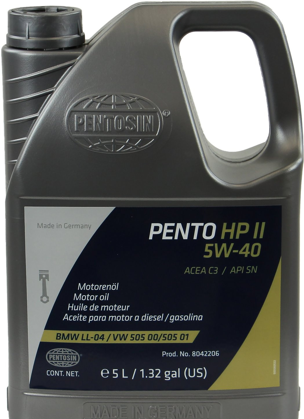 2 PACK – PENTOSIN 8042206 High Performance II; Full Synthetic SAE 5W-40 5 Liters