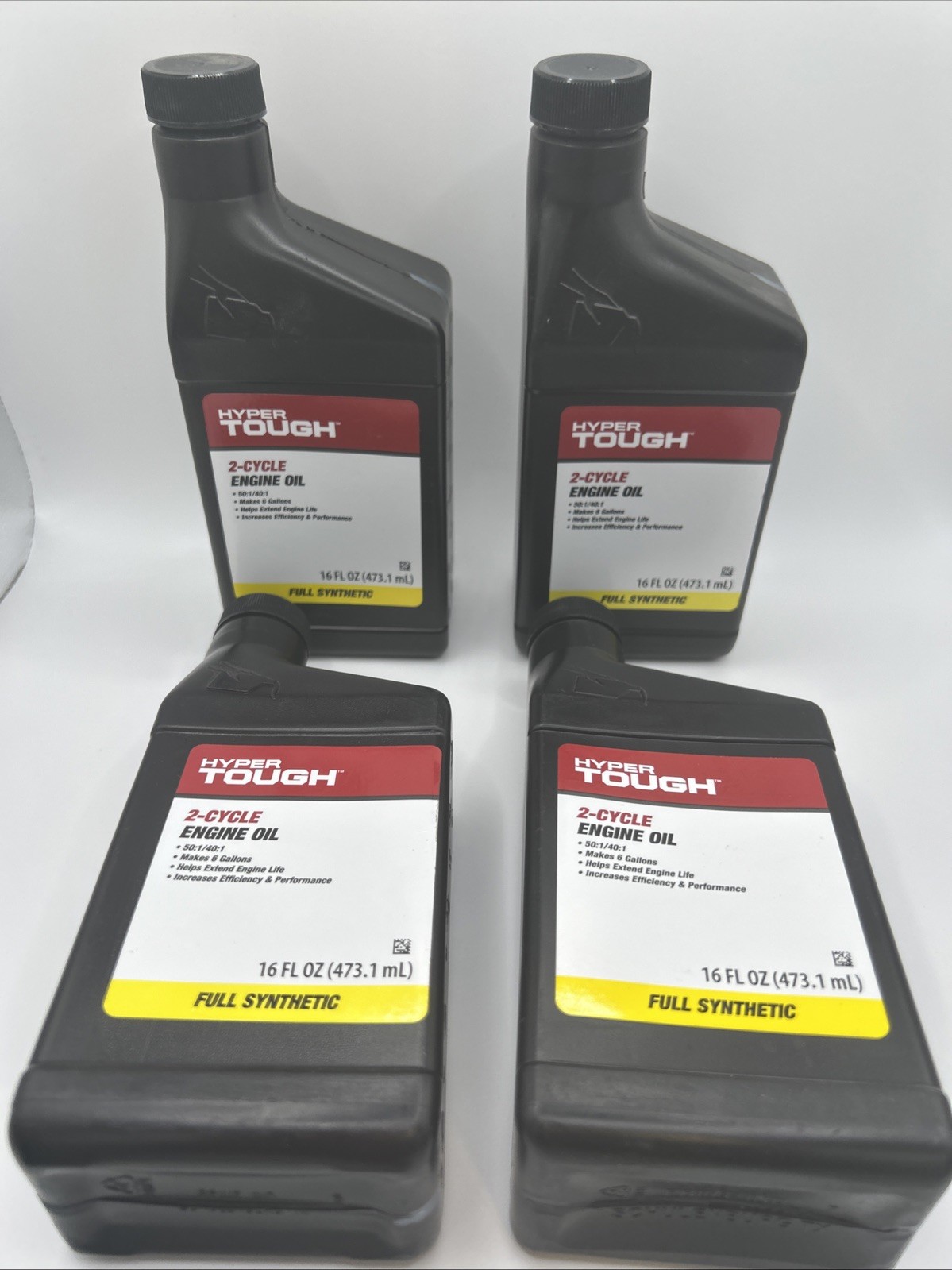 Hyper Tough 2 Cycle Engine Oil 16 Oz Full Synthetic Lot Of 4