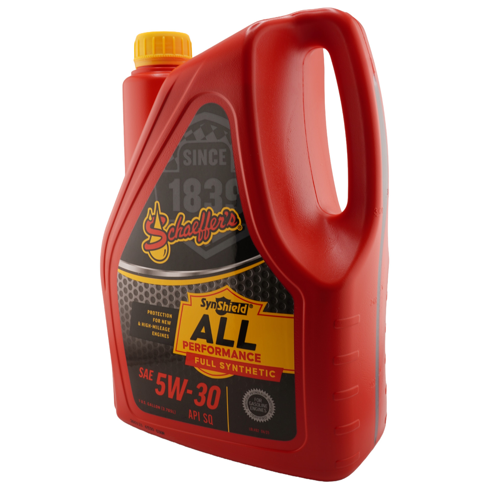 Schaeffer’s 6530 SynShield Full Synthetic 5W-30 Gasoline Oil, 1 Gallon