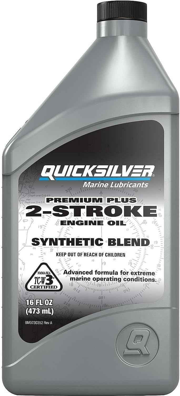 16oz Synthetic Blend 2-Stroke Oil for High-Performance Outboard Engines