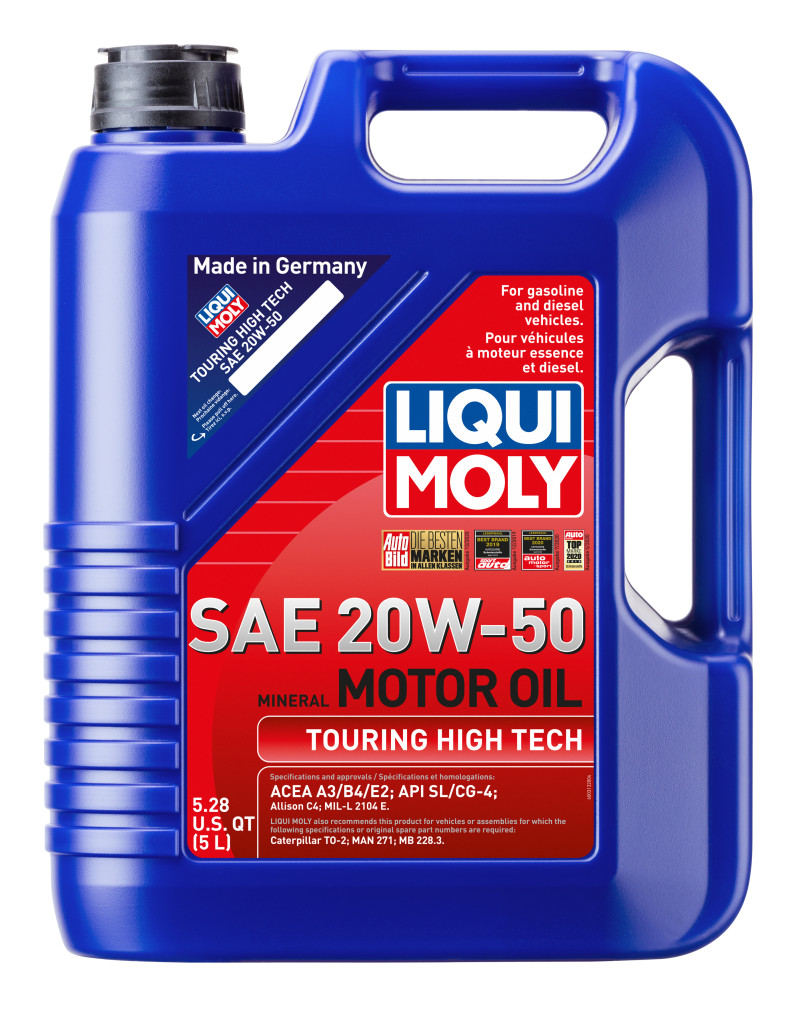 LIQUI MOLY For 5L Touring High Tech Motor Oil SAE 20W50 – Fits Older Gas &