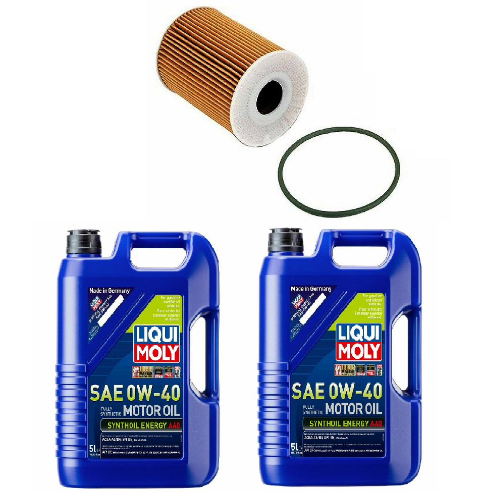 x10 LITER 0w40 Engine Motor Oil +Filter For Porsche 911 Carrera Cayenne Panamera