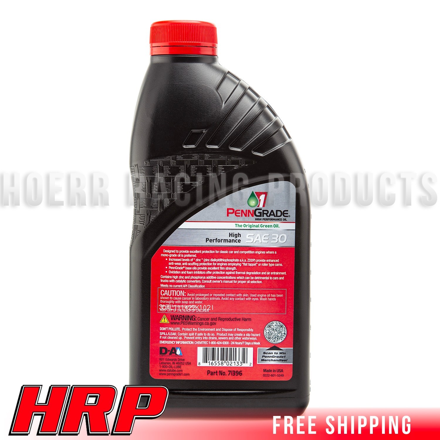 PENN GRADE 71396, Monograde High Performance Oil SAE 30, 1 Quart (6 PACK)