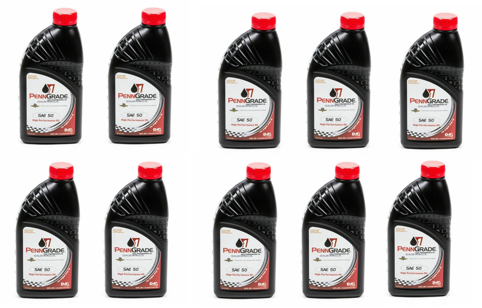 PennGrade 71156 Brad Penn SAE 50 Weight High-Zinc Performance Motor Oil 10 Quart