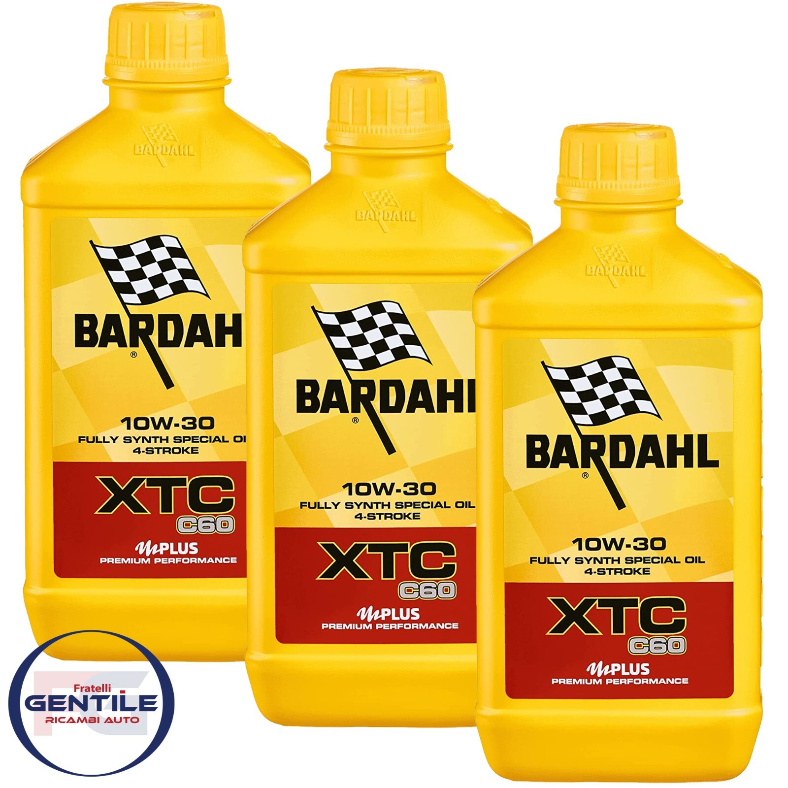 Bardahl Xtc C60 10W30 Moto 100% Synthetic Api Sn Jaso Ma-Ma2 Polar Plus 3 Liters