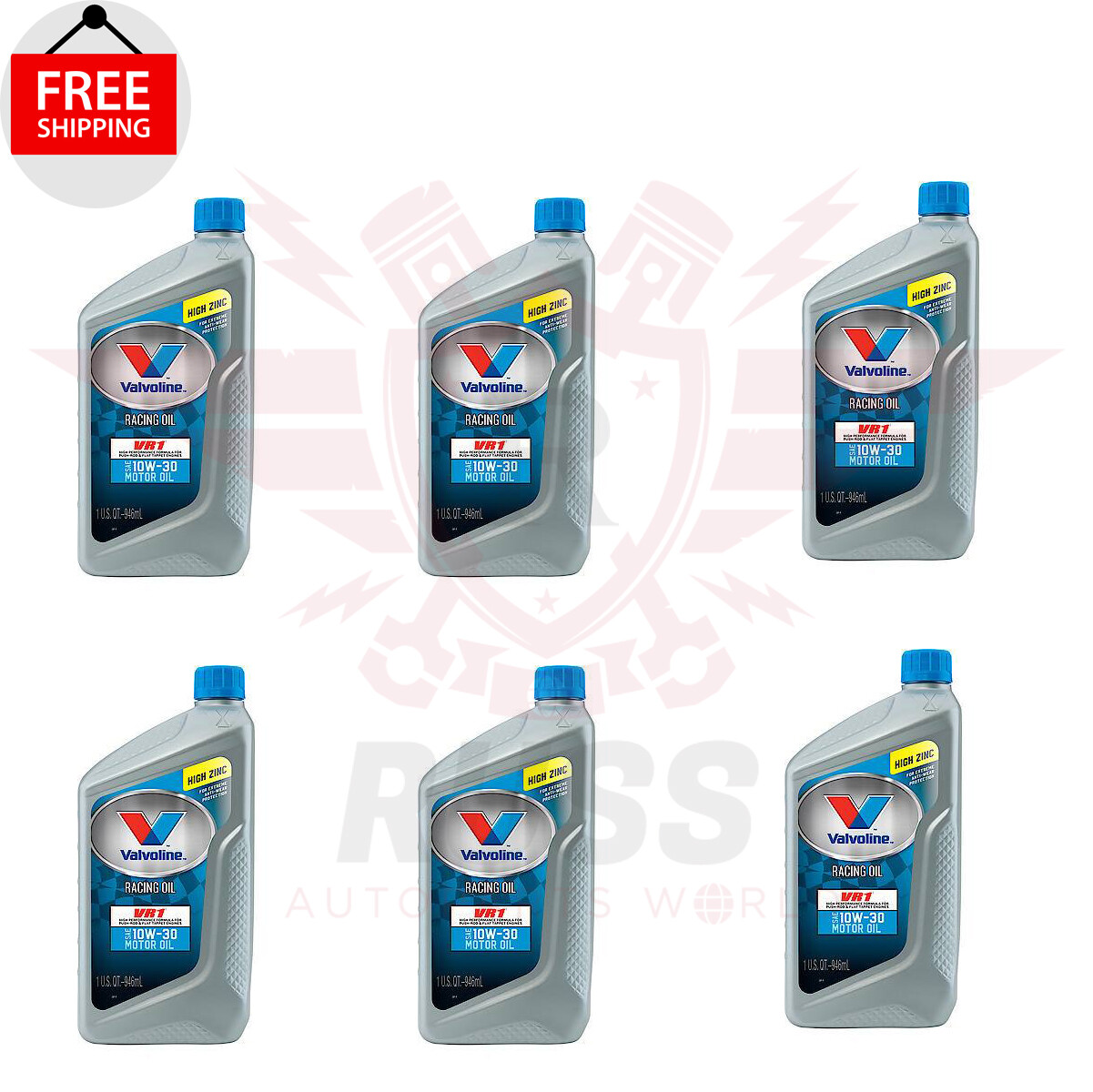 New Valvoline VR1 Racing Oil, 10W-30, 6 Quart 822388