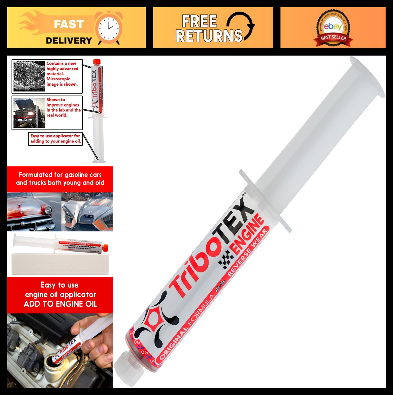 Nano Oil Additive for Engine Treatment – Revive High Mileage Cars & Trucks, Synt