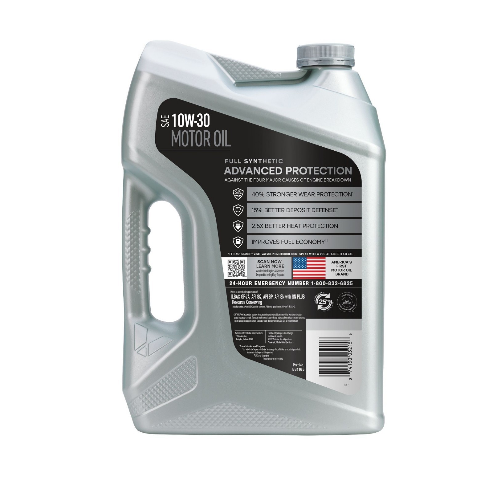 (2 Pack) Valvoline Advanced Protection 10W-30 Full Synthetic 5QT…(wa)