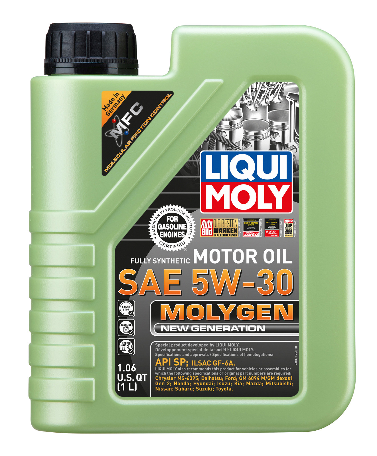 LIQUI MOLY 1L Molygen New Generation Motor Oil SAE 5W30 – Case of 6