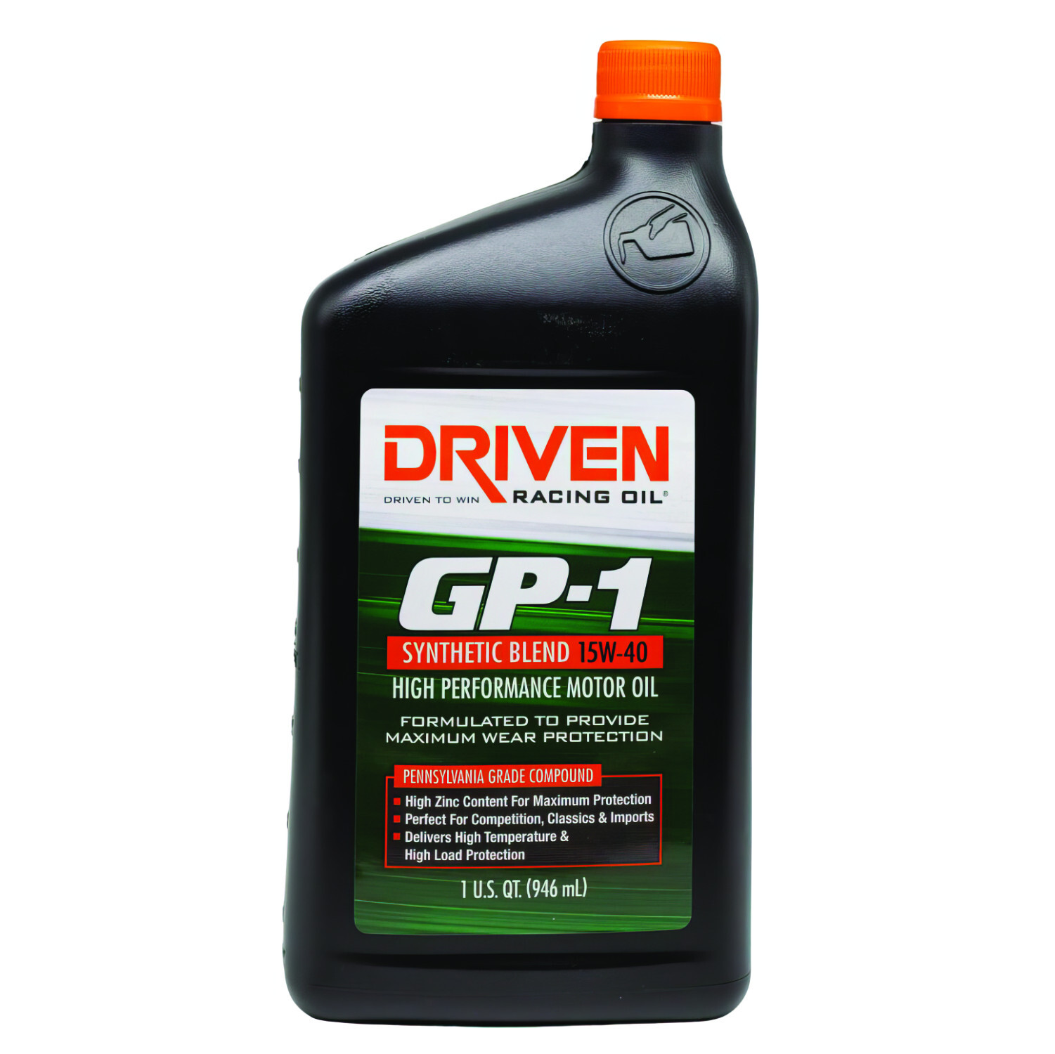 Driven Racing Oil Motor Oil GP-1 – 15W40 – Semi-Synthetic – 1 qt Bundle 19406