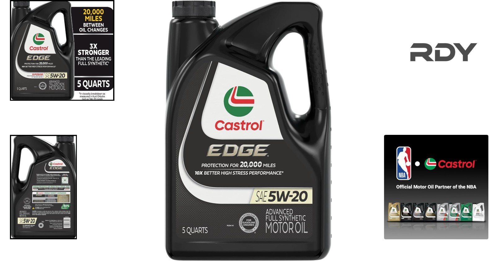 5 Quarts EDGE 5W-20 Advanced Full Synthetic Oil: Ultimate Engine Performance