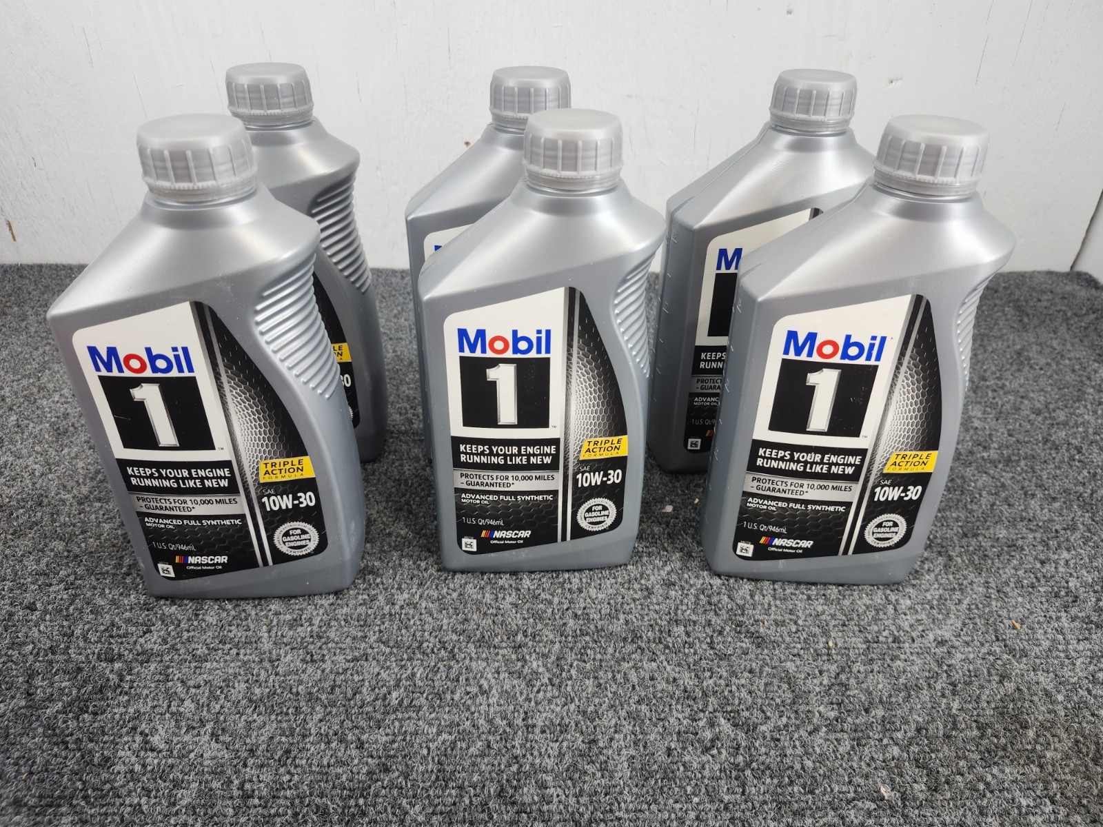 6 Pack Mobil 1 SAE 10W-30 Advanced Full Synthetic Motor Oil 1 Quart New #122319