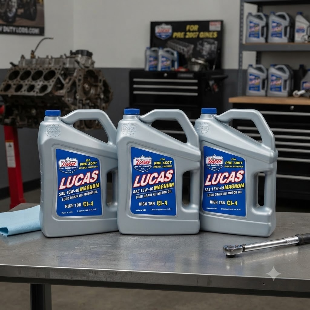 3 PACK-LUCAS OIL 10076 SAE 15W-40 Magnum High TBN Long Drain Motor Oil; 1 Gallon