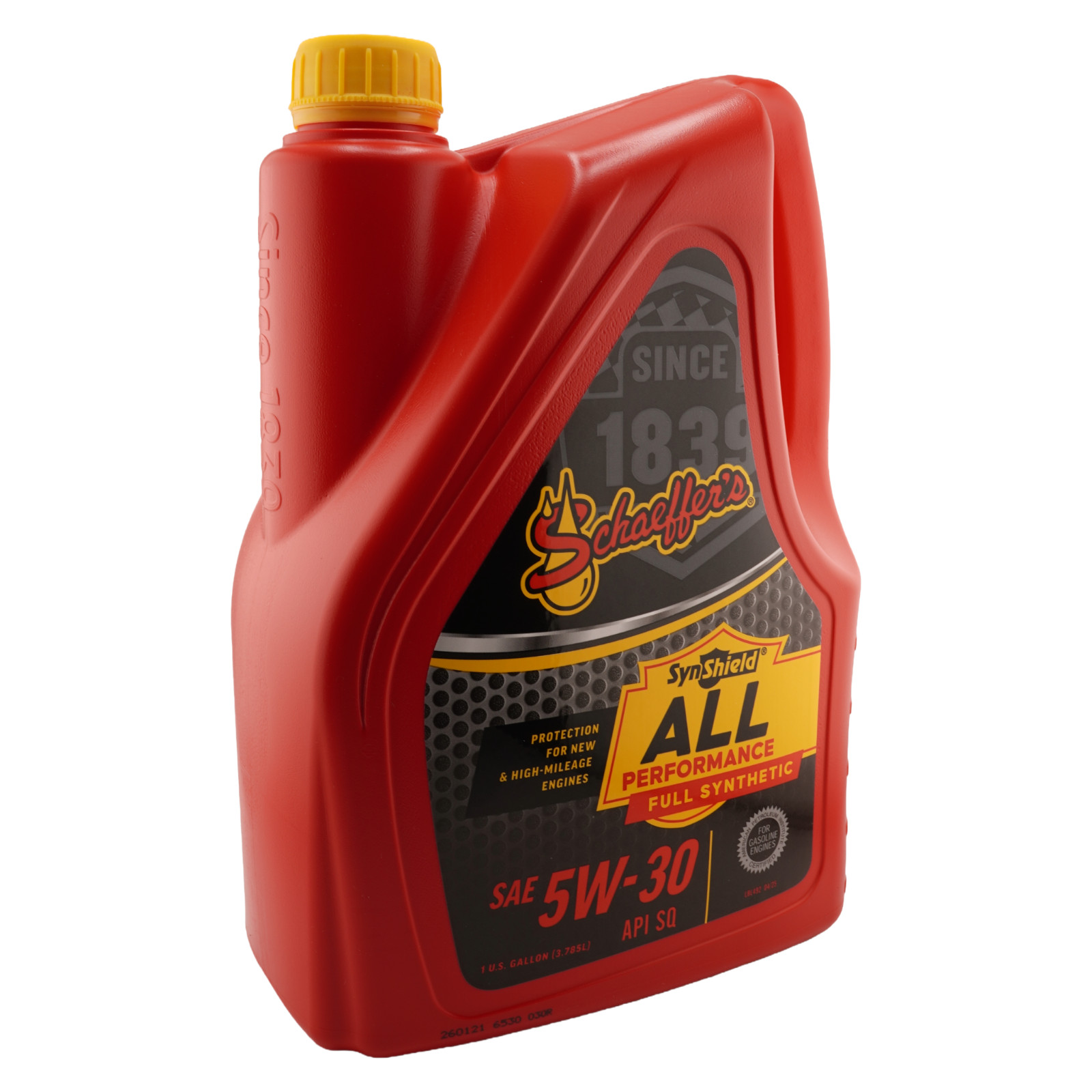 Schaeffer’s 6530 SynShield Full Synthetic 5W-30 Gasoline Oil, 1 Gallon