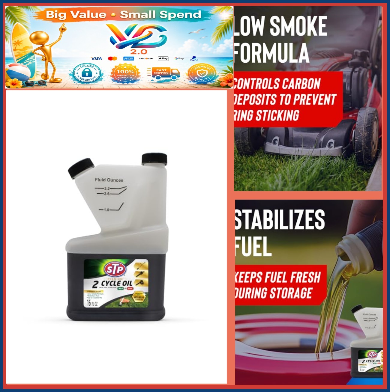 Premium 2-Cycle Oil with Fuel Stabilizer 16 Oz