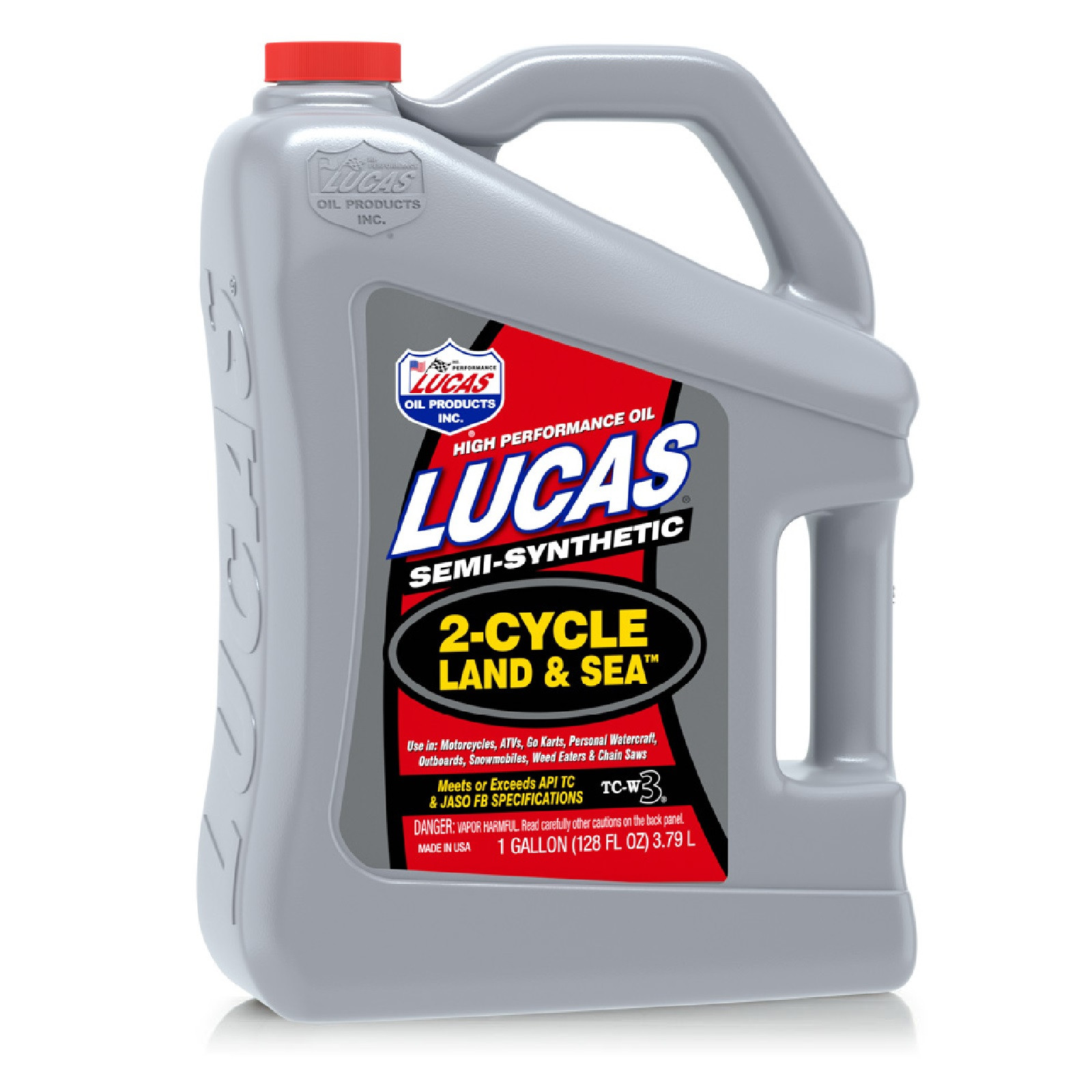 Lucas Oil TC-W3 2-Cycle Land & Sea Oil Semi-Synthetic 1 Gallon Bottle Pair 10557