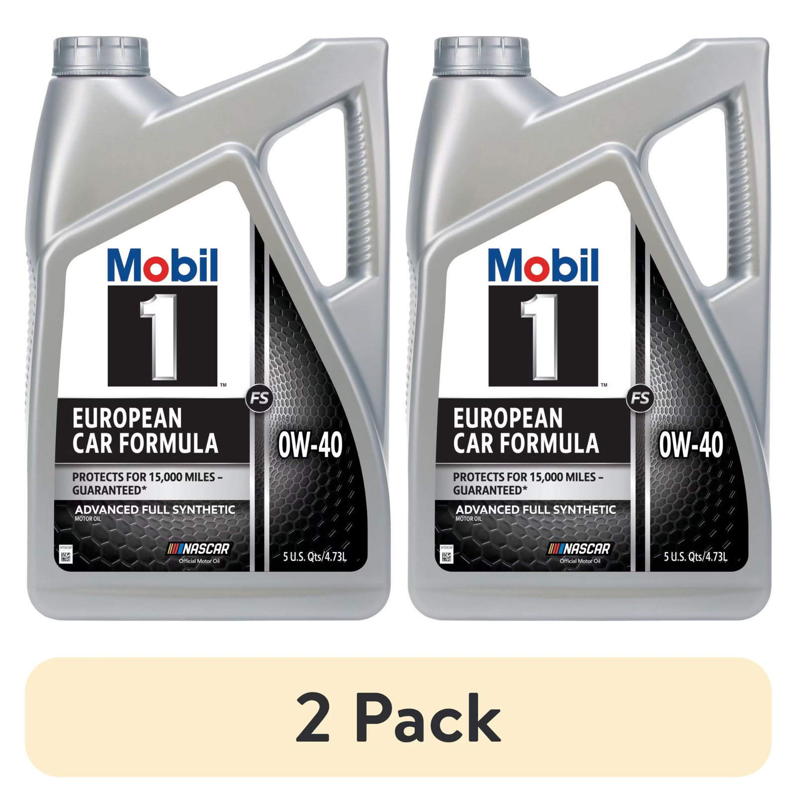 SALE- (2 pack) Mobil 1 European Car Formula Full Synthetic: 0W-40 Motor Oil