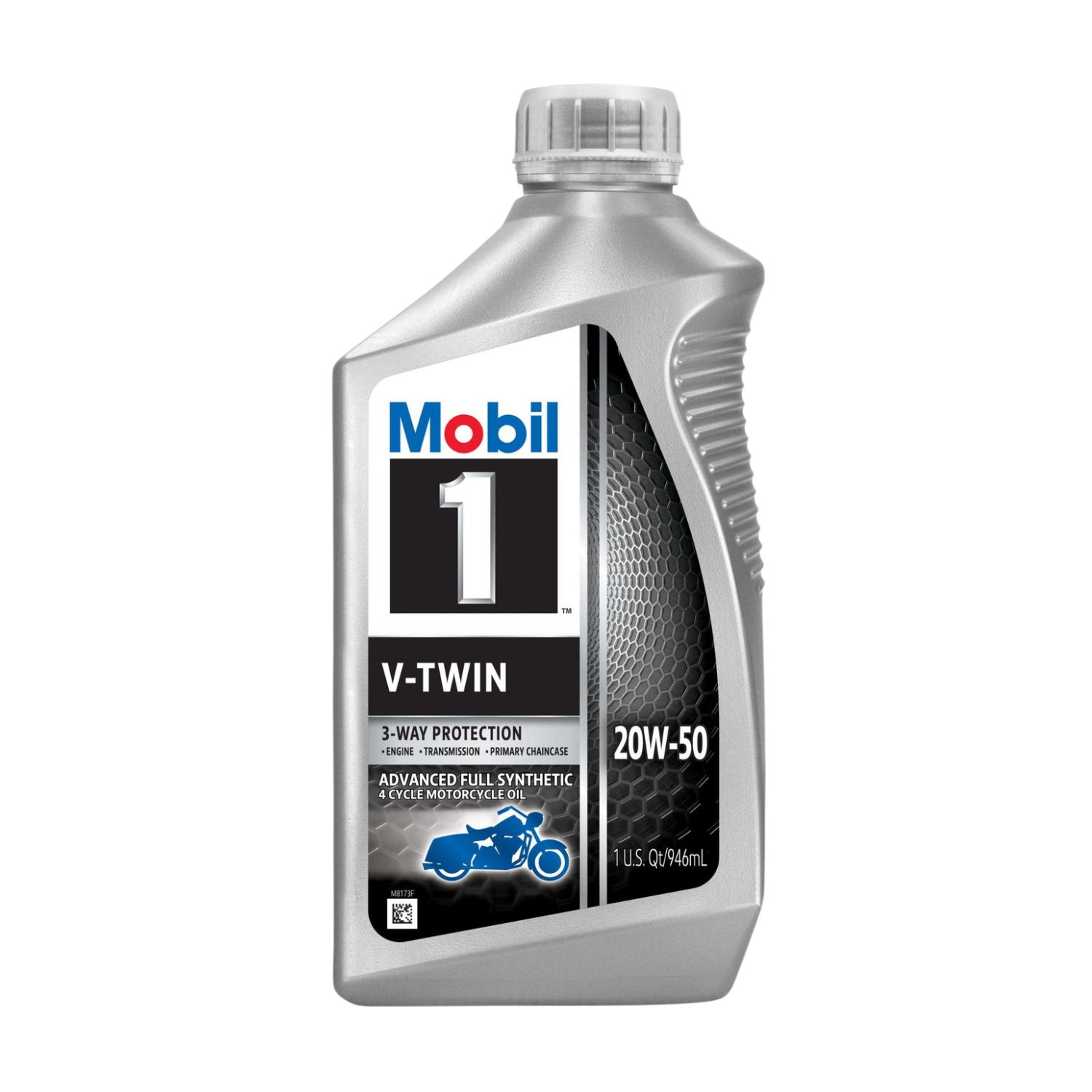Mobil 1 V-Twin Full Synthetic Motorcycle Oil 20W-50 1 Quart 6-Pack For Harley