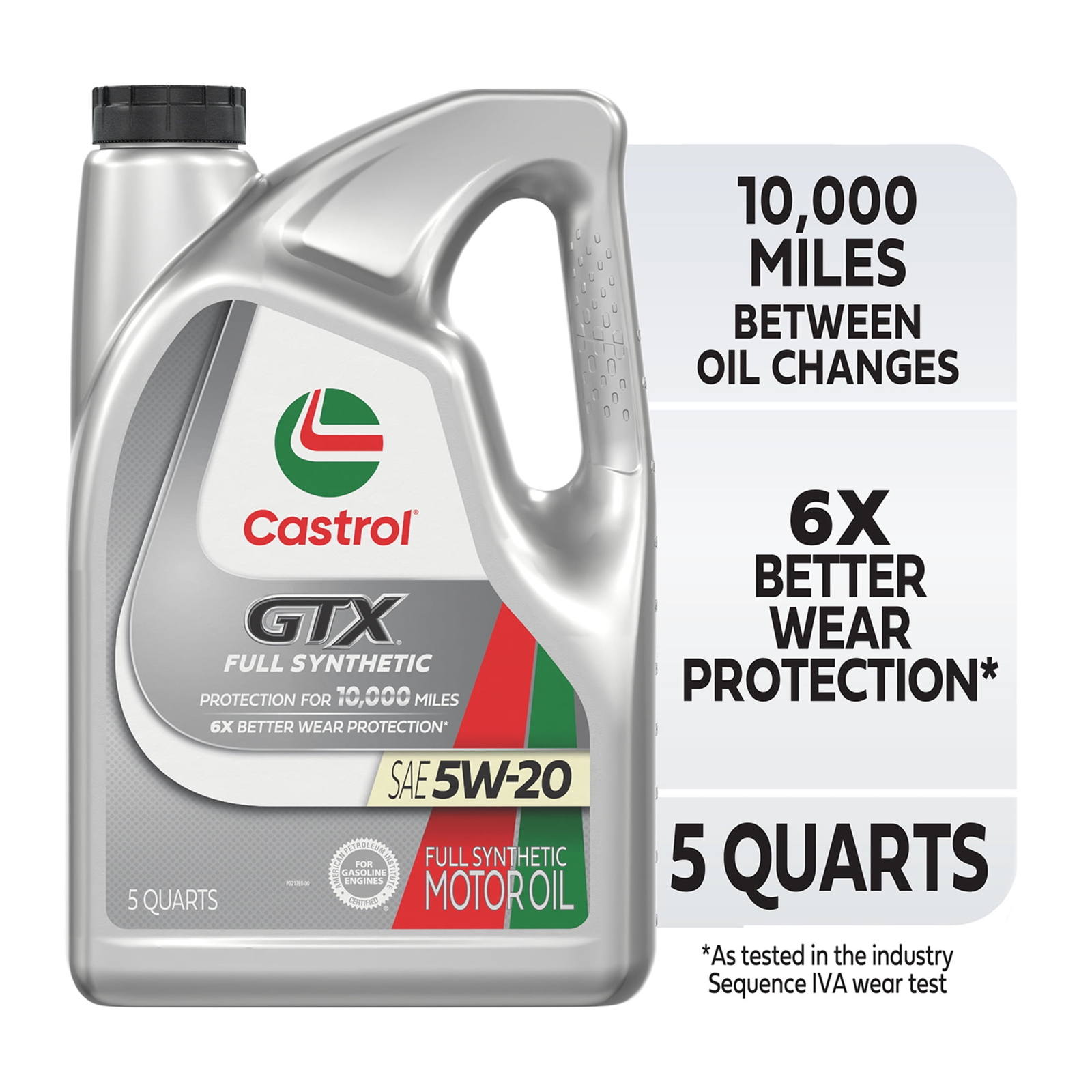 Castrol GTX Full Synthetic 5W-20 Motor Oil, 5 Quarts 5W-20 Synthetic Motor Oil