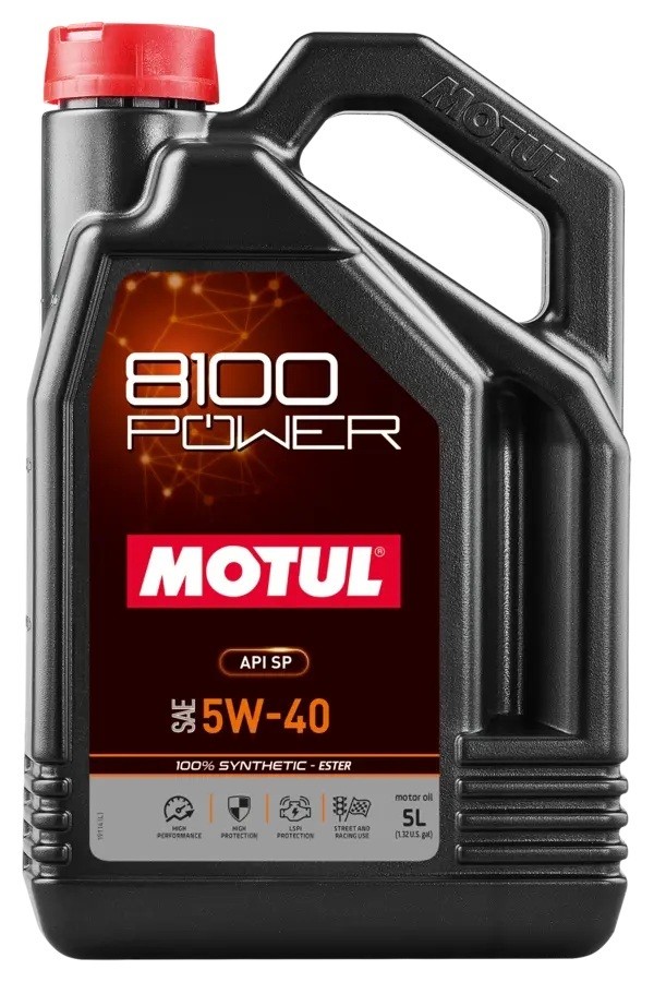 Motul Usa MTL111809, One 8100 Power 5w40 5 Liter Bottle Performance Racing Parts