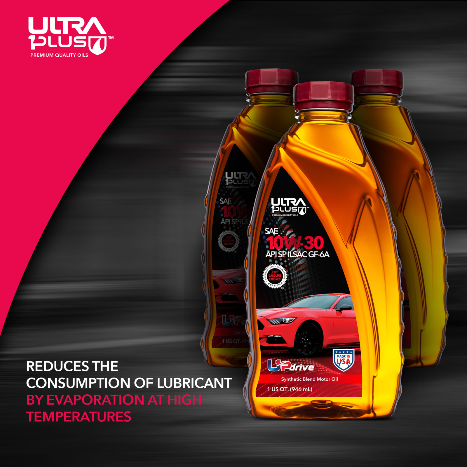 Ultra1Plus 10W-30 Synthetic Blend Motor Oil API SP ILSAC GF-6A (2 Gal – 8 QTS)