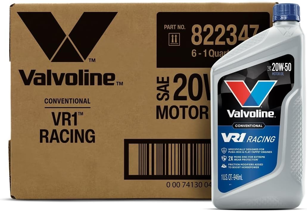 VR1 Racing SAE 20W-50 Oil – Case of 6 Quart Bottles