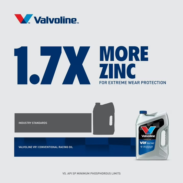 Valvoline VR1 Racing 10W-30 Motor Oil 5 QT Free Shipping