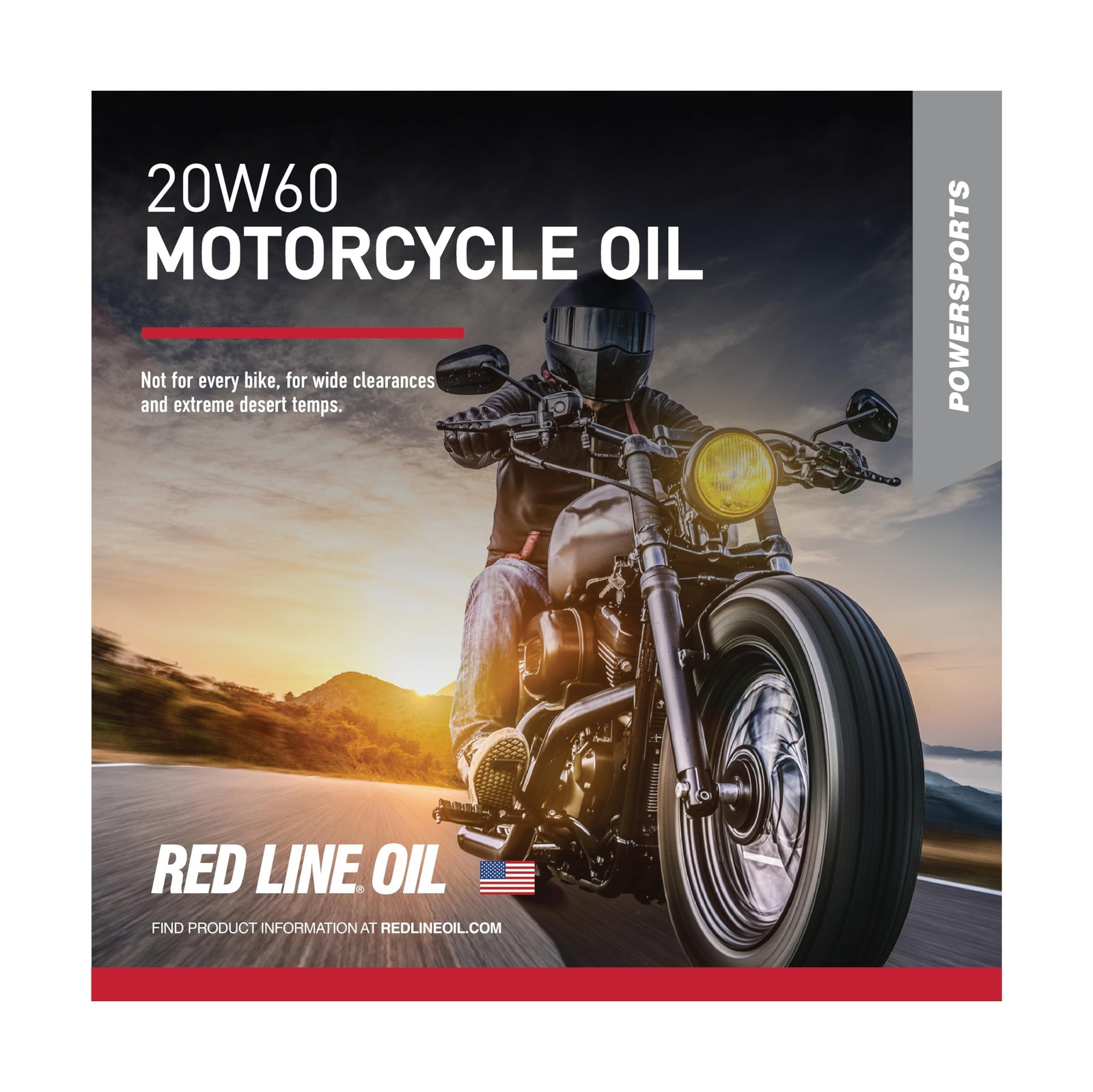 Red Line 12604 20W60 Synthetic Motorcycle Motor Oil – 1 Quart (6 Pack)