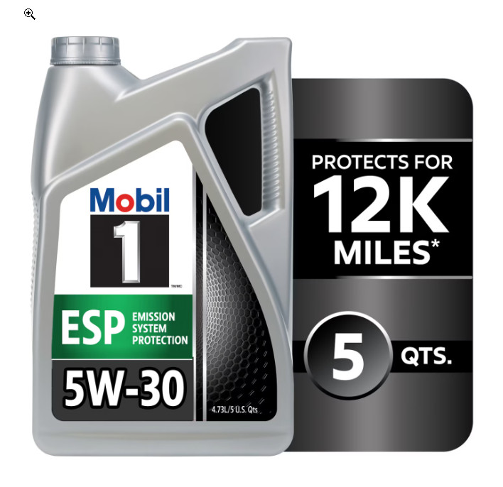 Mobil 1 ESP Standard Full Synthetic Engine Oil 5W-30 5 Quart
