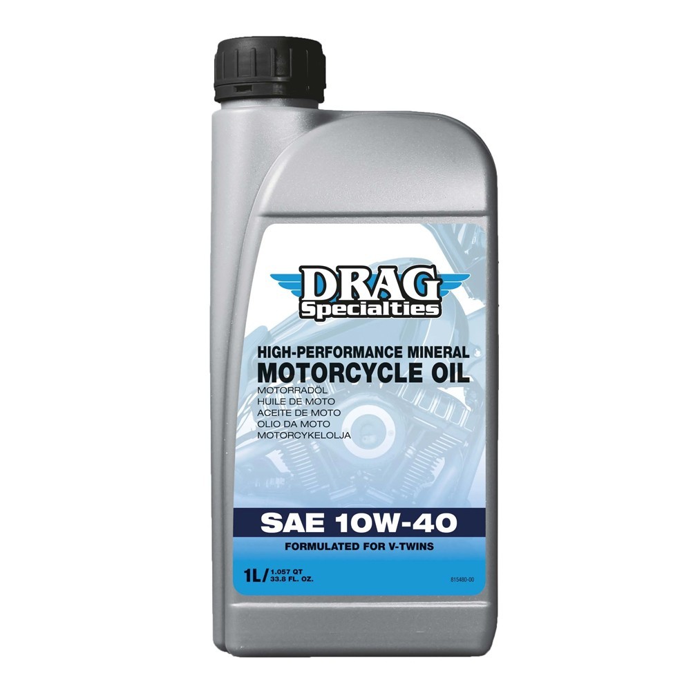 E-DRAG 10W-40 1L Mineral Oil for 4 Stroke Motorcycle – API SL, JASO MA2 Compliant