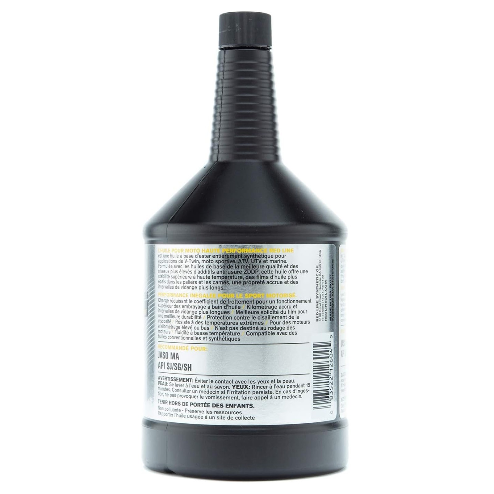 Red Line Oil 1260 Quart Bottle 20W60 Synthetic Oil for Motorcycle Racing Engines