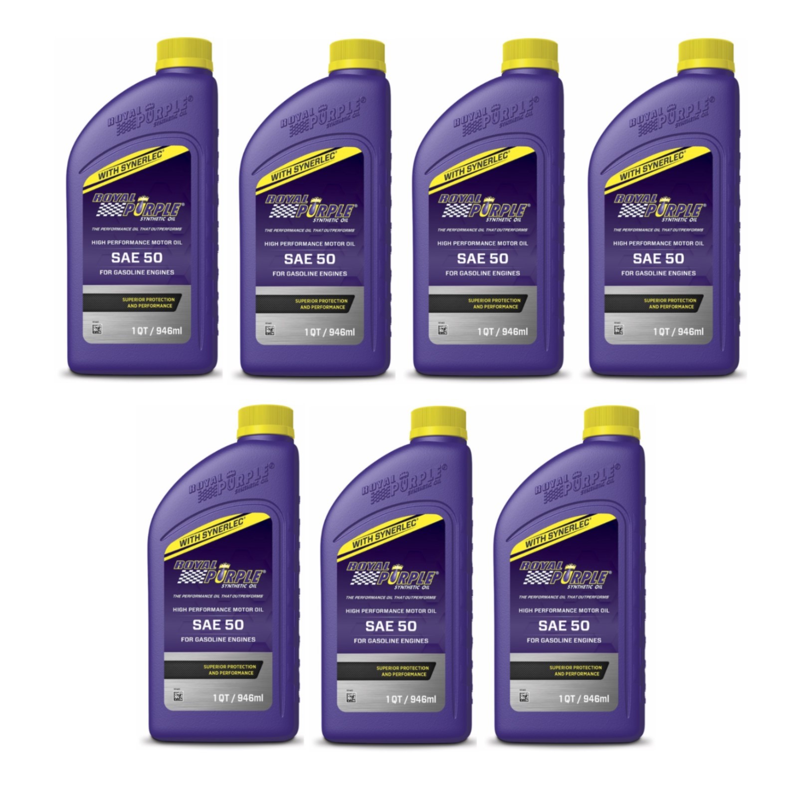 Royal Purple SAE 50 Straight Grade Performance Motor Oil 1 Qt. Bottles Set of 7
