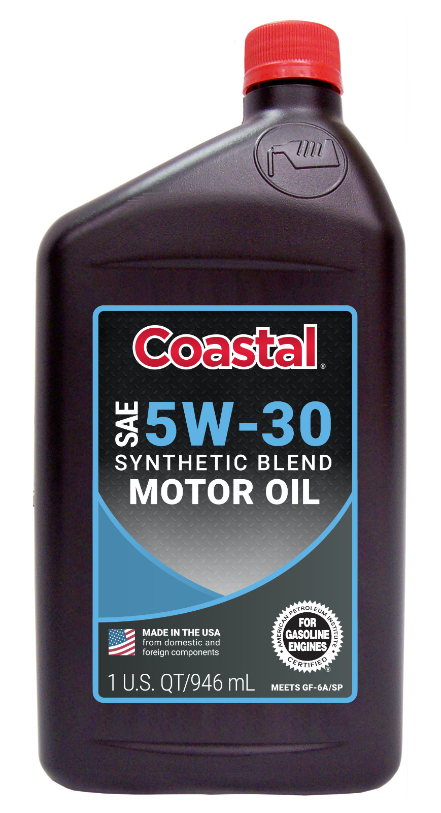 Coastal 5W-30 Synthetic Blend Motor Oil, Case of 12 – 1 Quart Bottles | 01701