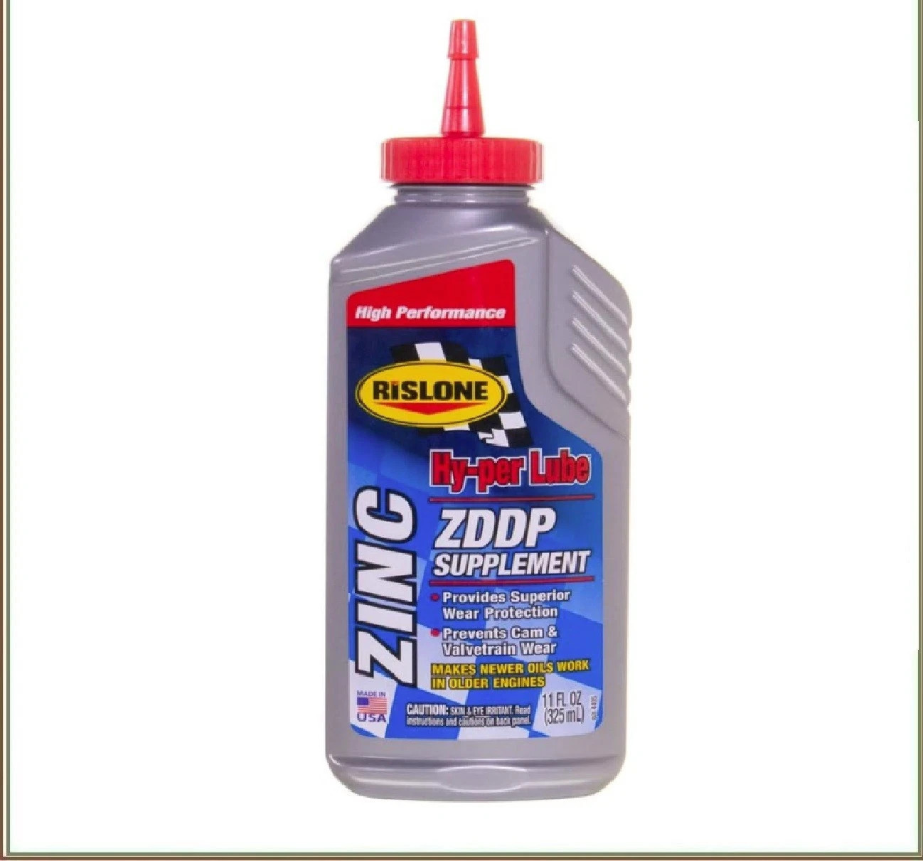 Rislone 4405 Hy-per Lube Zinc ZDDP Supplement, 11 oz. | Real ZDDP Zinc Additive