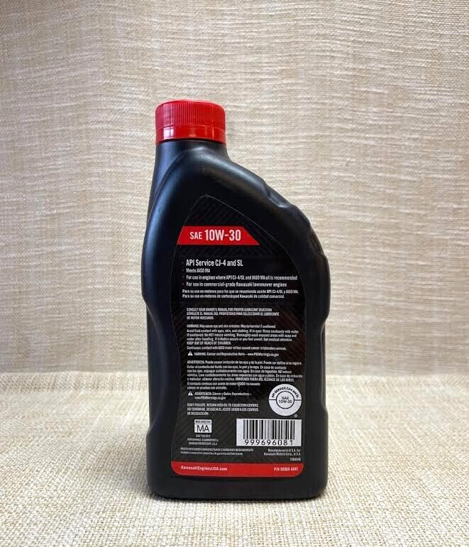 Kawasaki 99969-6081 4-Cycle Engine Oil 32oz SAE 10W-30