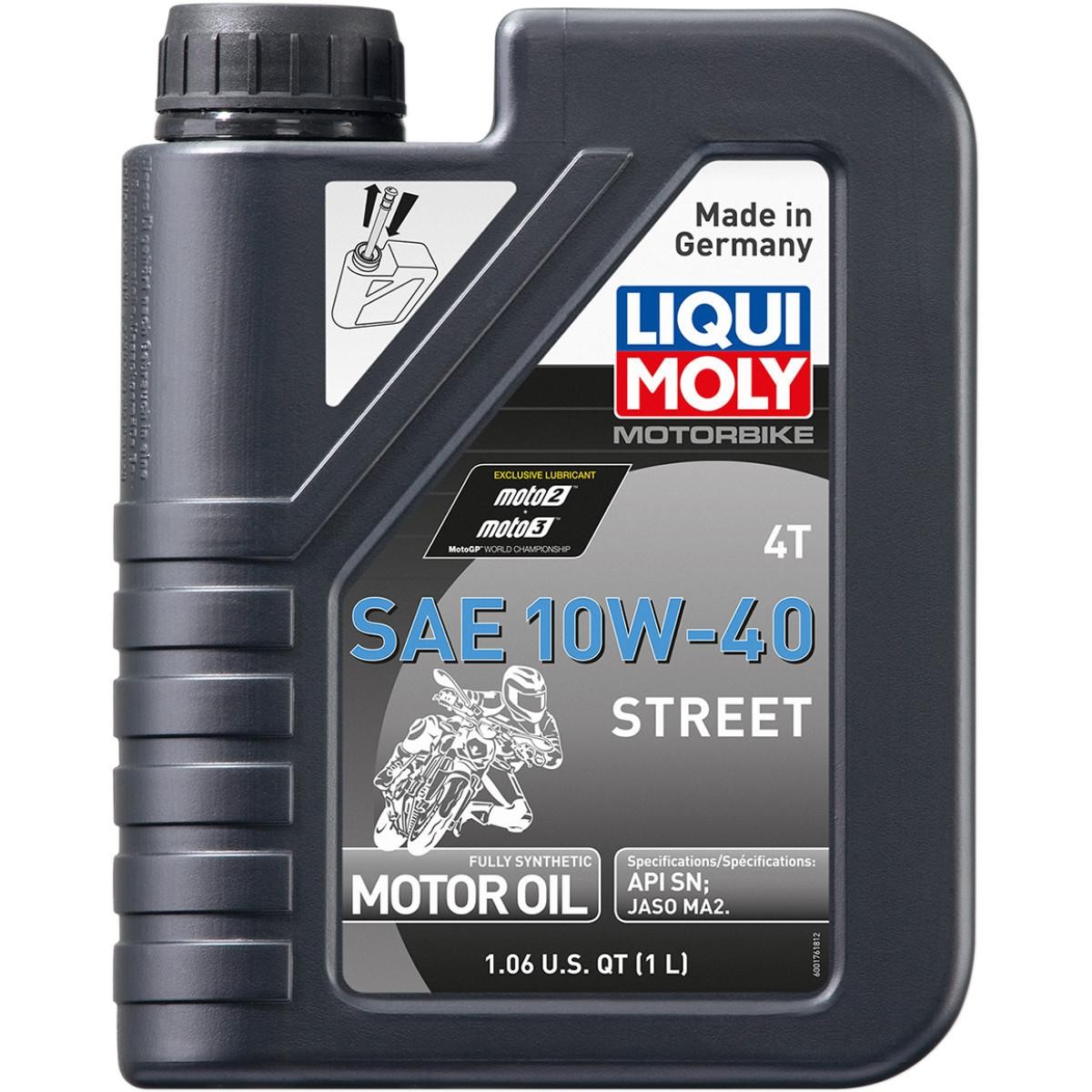 Liqui Moly 4T Synthetic Street Motor Oil – 10W-40 – 1L Motorcycle ATV/UTV PWC