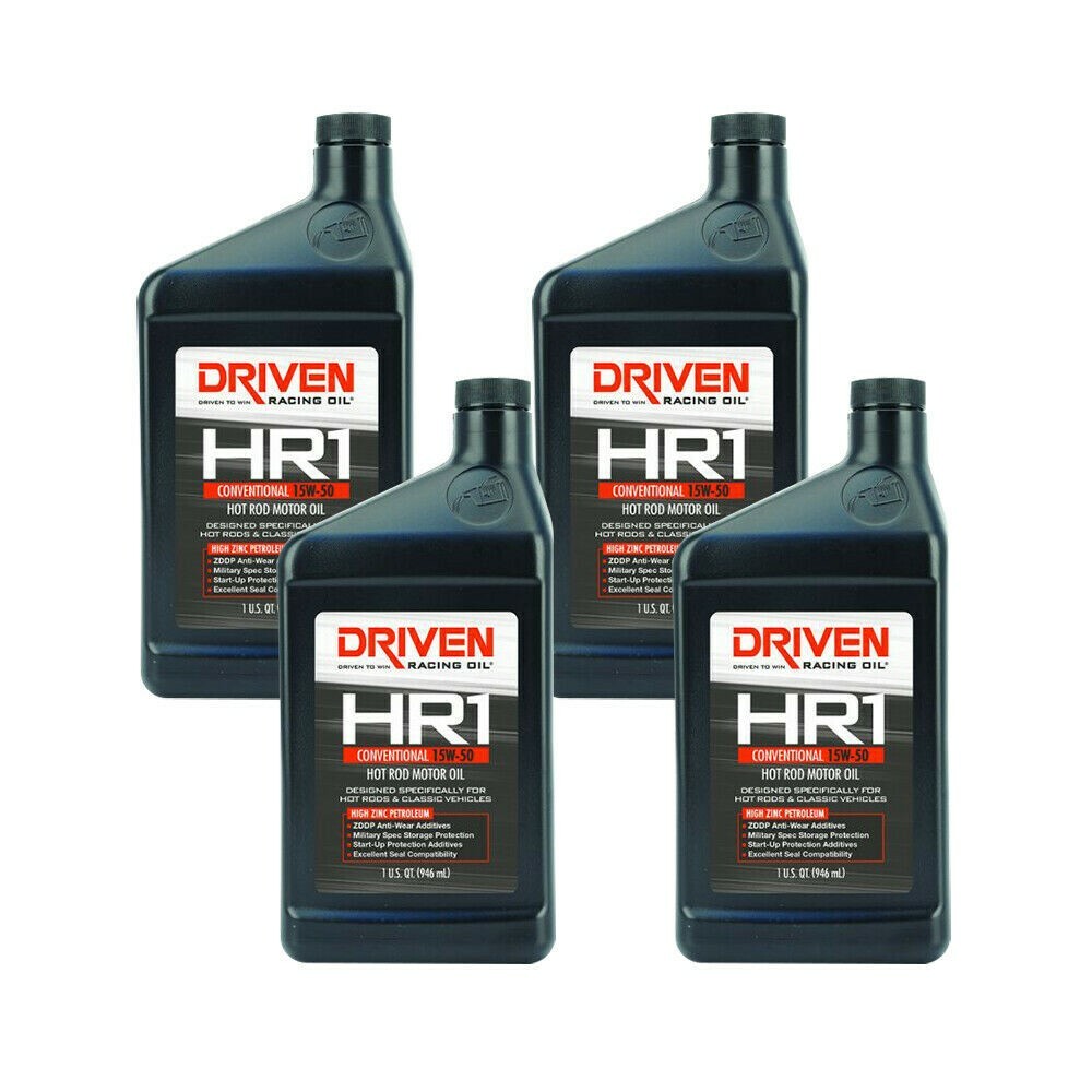 Joe Gibbs Driven Conventional 15W-50 Hot Rod Oil 4 Quarts 4 Pack