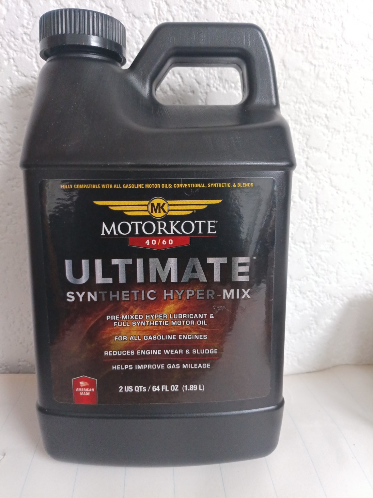 MotorKote Ultimate Synthetic Hyper-Mix 40/60 Motor Oil & Lubricant – 2 QT (64…