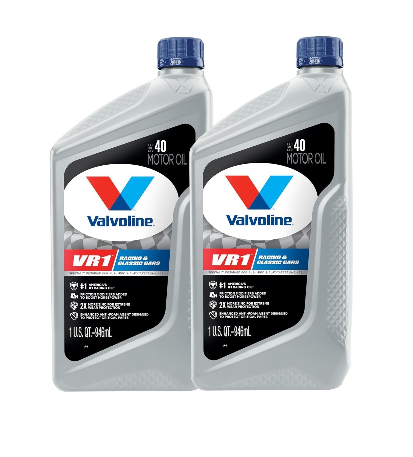 Valvoline 2 Quarts VR1 SAE 40 Racing Motor Oil Set 2 x 1 Quart
