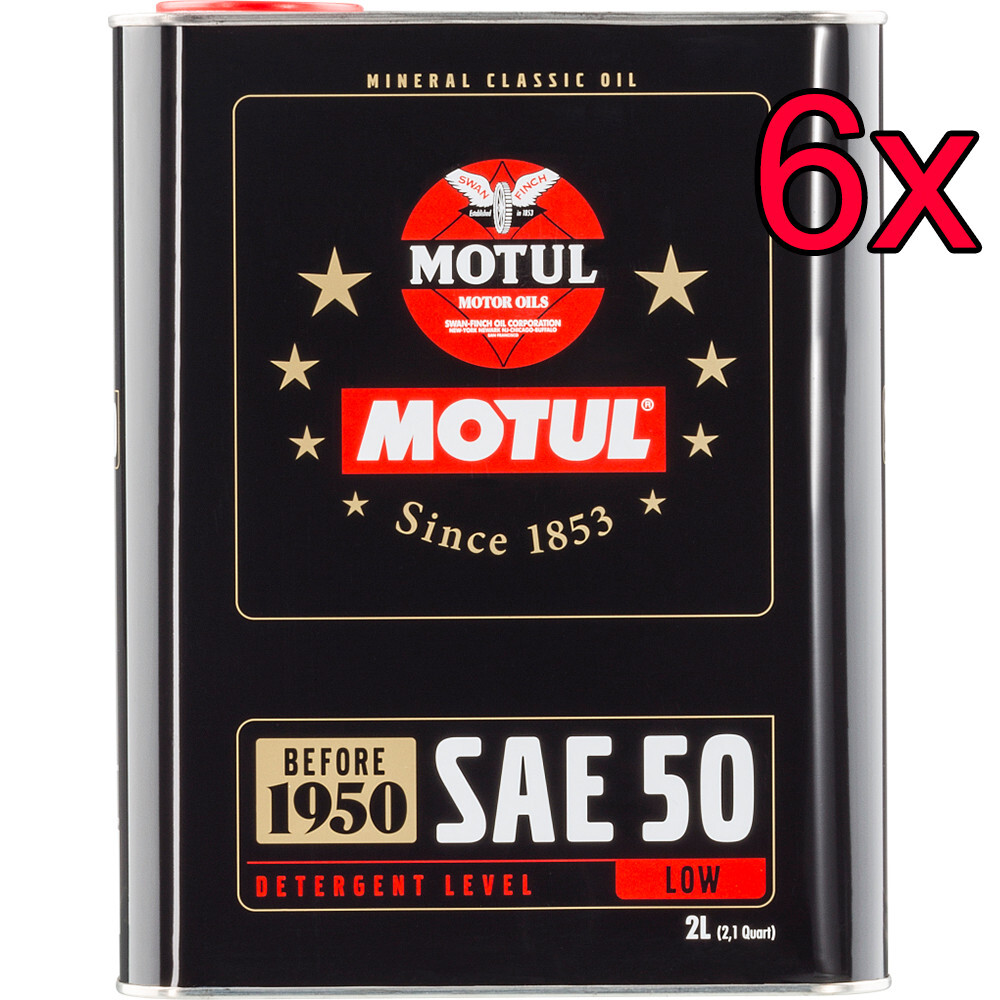 [Case of 6] Motul Classic SAE50 Mineral Engine Motor Oil 2L