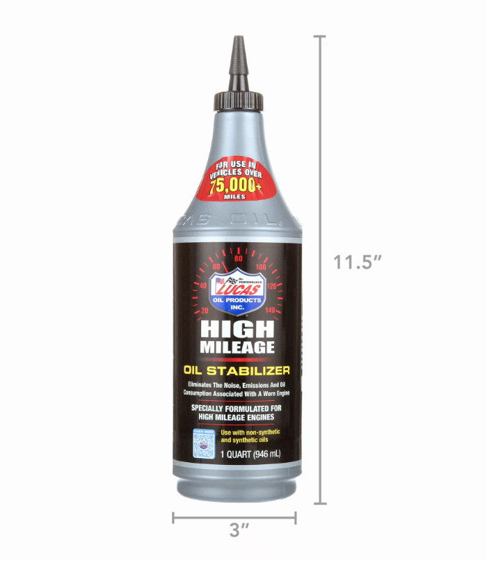 SALE (3 pack) Lucas Oil Products High Mileage Oil Stablizer (1 qt.)